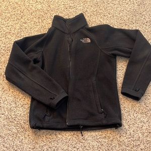 Black north face zip-up jacket